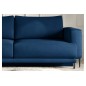 Canapé 3/4 places convertible et espace de rangement - bleu - en velours de qualité, DANY