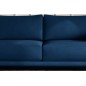Canapé 3/4 places convertible et espace de rangement - bleu - en velours de qualité, DANY