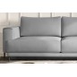 Canapé 3/4 places convertible et espace de rangement - gris - en velours de qualité, DANY