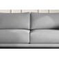 Canapé 3/4 places convertible et espace de rangement - gris - en velours de qualité, DANY