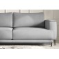 Canapé 3/4 places convertible et espace de rangement - gris - en velours de qualité, DANY