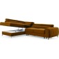 Canapé d'angle convertible - LARRY VELOURS Luxe, bronze, 5 places, angle gauche (vu de face)