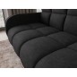 Canapé 2 places convertible tissu doux noir, coffre, DEVON Canapé 2 places convertible tissu doux noir, coffre, DEVON