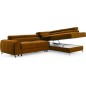 Canapé d'angle convertible - LARRY VELOURS Luxe, bronze, 5 places, angle droit (vu de face)