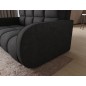 Canapé 2 places convertible tissu doux noir, coffre, DEVON Canapé 2 places convertible tissu doux noir, coffre, DEVON