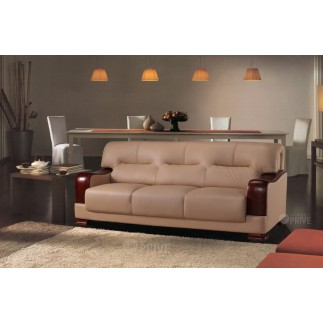 Canapé 3 places en cuir italien VIERI, beige