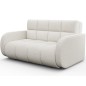 Canapé 2 places convertible tissu bouclette blanc cassé, coffre, DEVON Canapé 2 places convertible tissu bouclette blanc cassé, coffre, DEVON