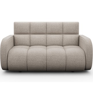 Canapé 2 places convertible tissu bouclette beige