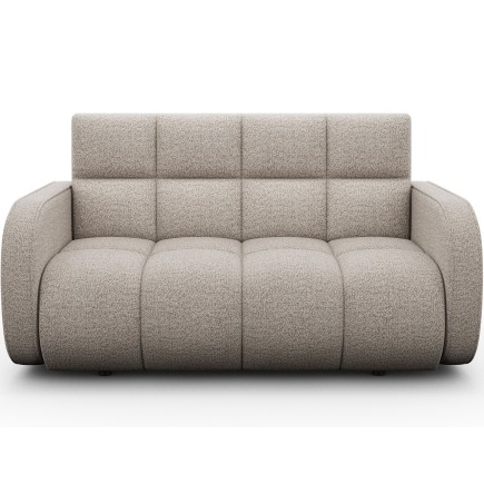 Canapé 2 places convertible tissu bouclette beige
