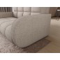 Canapé 2 places convertible tissu bouclette beige, coffre, DEVON Canapé 2 places convertible tissu bouclette beige, coffre, DEVON