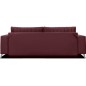 Canapé 3/4 places convertible et espace de rangement - bordeaux - en tissu de qualité luxe, ELSA