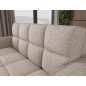 Canapé 2 places convertible tissu bouclette beige, coffre, DEVON Canapé 2 places convertible tissu bouclette beige, coffre, DEVON