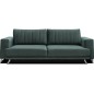 Canapé 3/4 places convertible et espace de rangement - vert foncé - en tissu de qualité luxe, ELSA