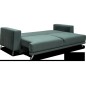 Canapé 3/4 places convertible et espace de rangement - vert foncé - en tissu de qualité luxe, ELSA