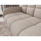 Canapé 2 places convertible tissu bouclette beige, coffre, DEVON Canapé 2 places convertible tissu bouclette beige, coffre, DEVON