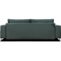 Canapé 3/4 places convertible et espace de rangement - vert foncé - en tissu de qualité luxe, ELSA