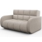 Canapé 2 places convertible tissu bouclette beige, coffre, DEVON Canapé 2 places convertible tissu bouclette beige, coffre, DEVON