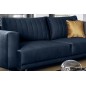 Canapé 3/4 places convertible et espace de rangement - bleu - en tissu de qualité luxe, ELSA