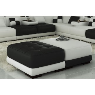 Un pouf en cuir italien ELIXIR