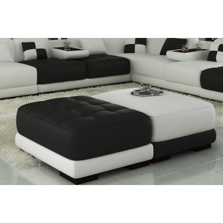 Un pouf en cuir italien ELIXIR