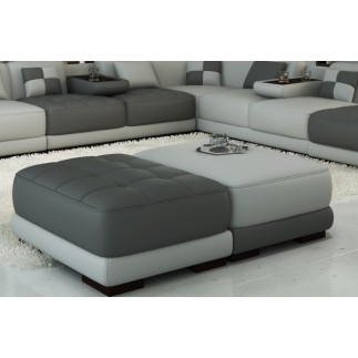 Un pouf en cuir italien ELIXIR