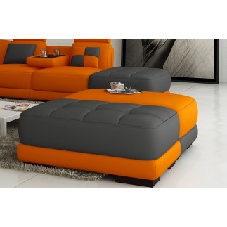 Un pouf en cuir italien ELIXIR