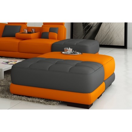 Un pouf en cuir italien ELIXIR