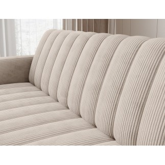 Canapé 3 places convertible velours côtelé  beige