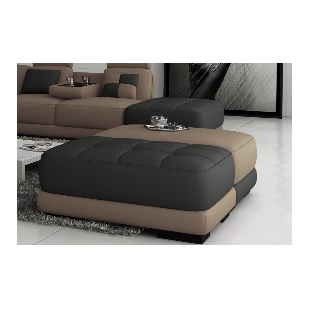 Un pouf en cuir italien ELIXIR