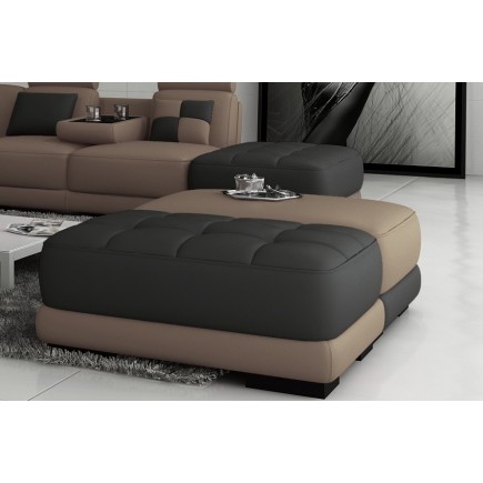 Un pouf en cuir italien ELIXIR