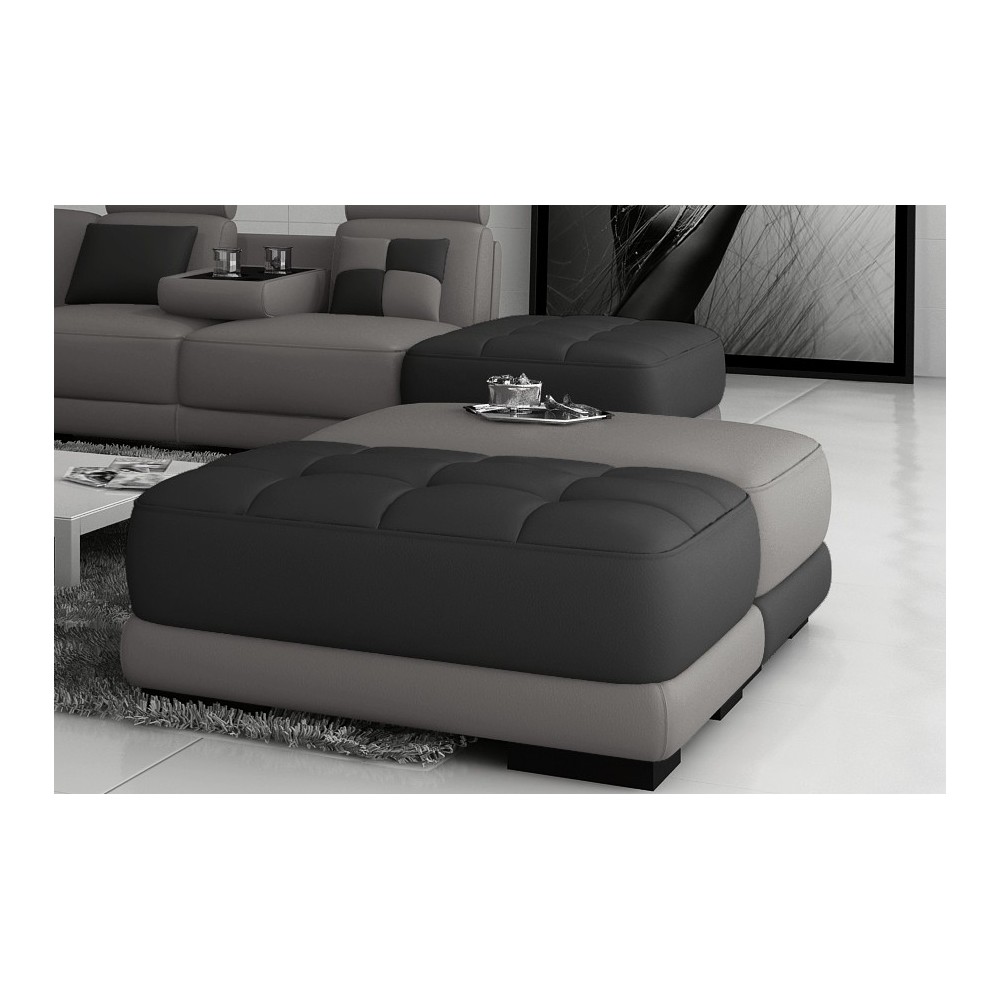 Un pouf en cuir italien ELIXIR -