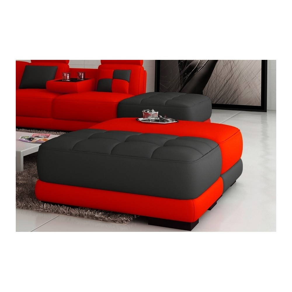Un pouf en cuir italien ELIXIR