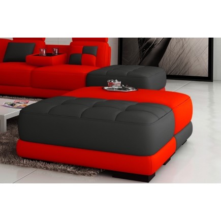 Un pouf en cuir italien ELIXIR