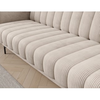 Canapé 3 places convertible velours côtelé  beige