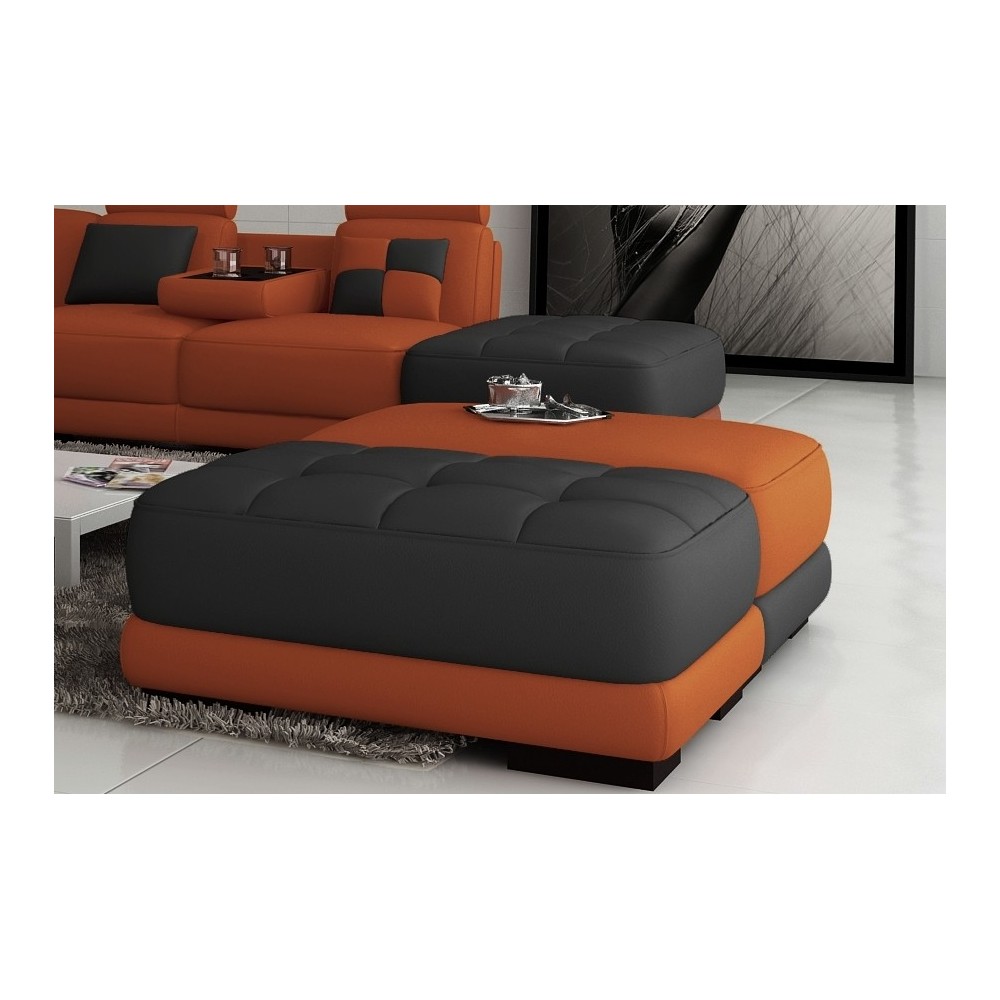 Un pouf en cuir italien ELIXIR