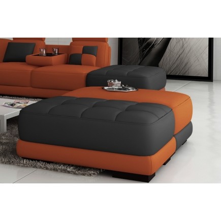 Un pouf en cuir italien ELIXIR