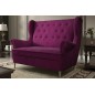 Canapé 2 places en tissu de catégorie Luxe, Fuschia - ARNAUD