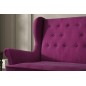 Canapé 2 places en tissu de catégorie Luxe, Fuschia - ARNAUD