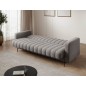 Canapé 3 places convertible tissu gris, coffre, RONSARD Canapé 3 places convertible tissu gris, coffre, RONSARD