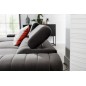 - Canapé d'angle convertible en tissu velours Luxe, chocolat, 5 places, angle gauche (vu de face) - GRECE VELOURS