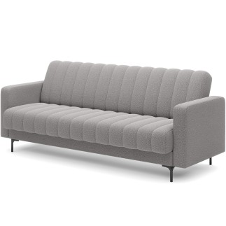 Canapé 3 places convertible tissu gris