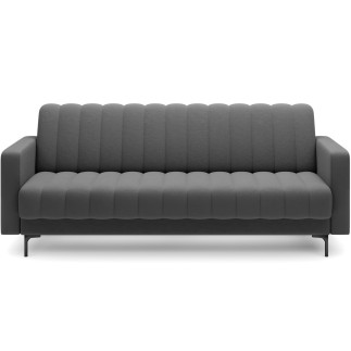 Canapé 3 places convertible velours luxe gris foncé