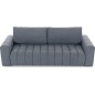 Canapé 3 places convertible et espace de rangement - Gris - en tissu de qualité luxe, LAZIO
