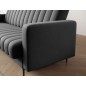 Canapé 3 places convertible velours luxe gris foncé, coffre, RONSARD Canapé 3 places convertible velours luxe gris foncé, coffre, RONSARD