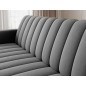 Canapé 3 places convertible velours luxe gris foncé, coffre, RONSARD Canapé 3 places convertible velours luxe gris foncé, coffre, RONSARD