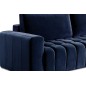 Canapé 3 places convertible et espace de rangement - bleu - en tissu velours de qualité luxe, LAZIO
