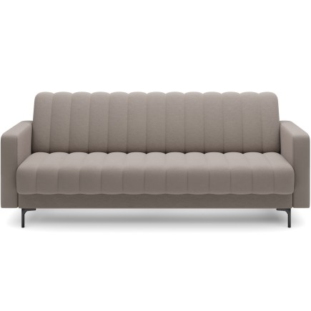 Canapé 3 places convertible velours luxe beige