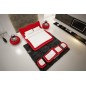 Lit en cuir italien de luxe LUXEN, rouge, 160x200