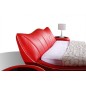 Lit en cuir italien de luxe LUXEN, rouge, 180x200
