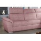 Canapé d'angle convertible en tissu Luxe, rose, 5 places, angle droit (vu de face) , TRESOR